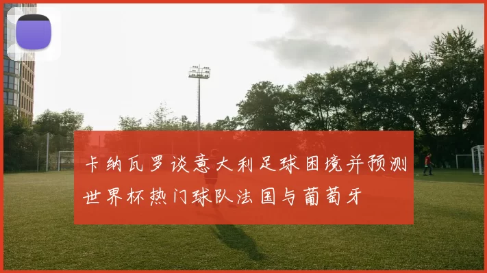 卡纳瓦罗谈意大利足球困境并预测世界杯热门球队法国与葡萄牙